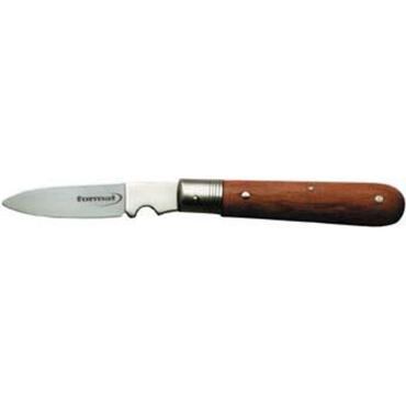 Couteau à dénuder avec poignée en bois en 1 pièce avec lame rabattable type 5429